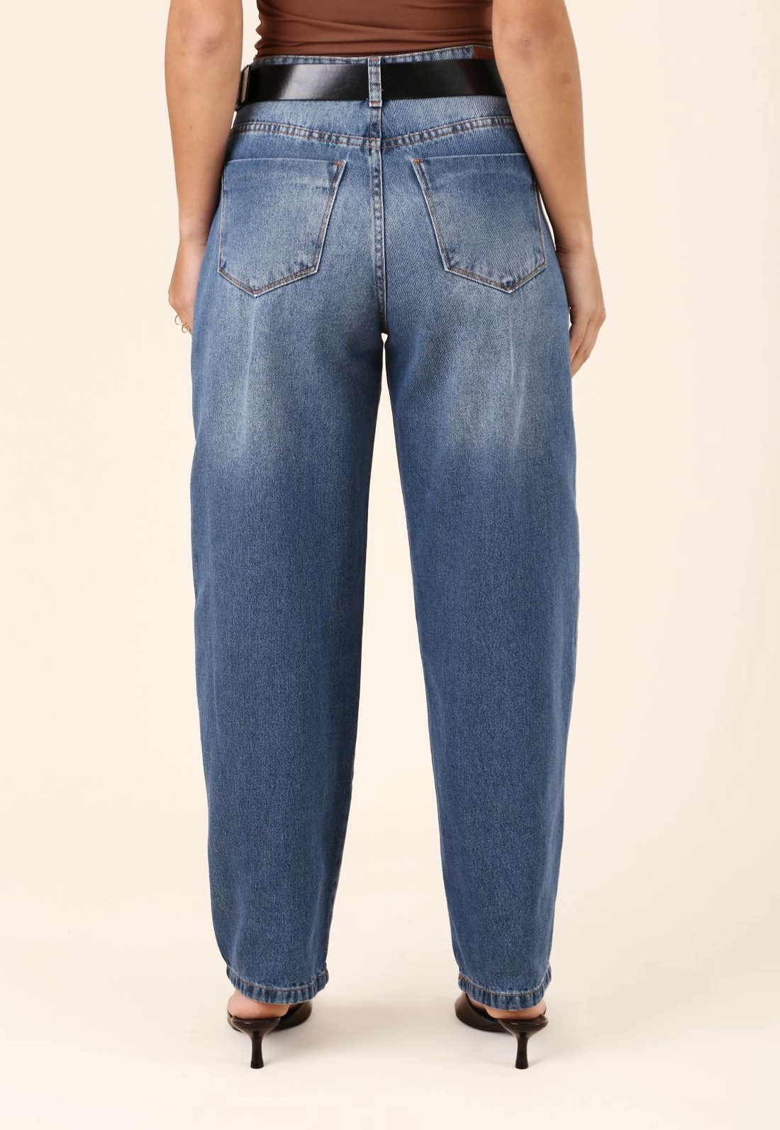 Calça Jeans Balloon Azul Médio