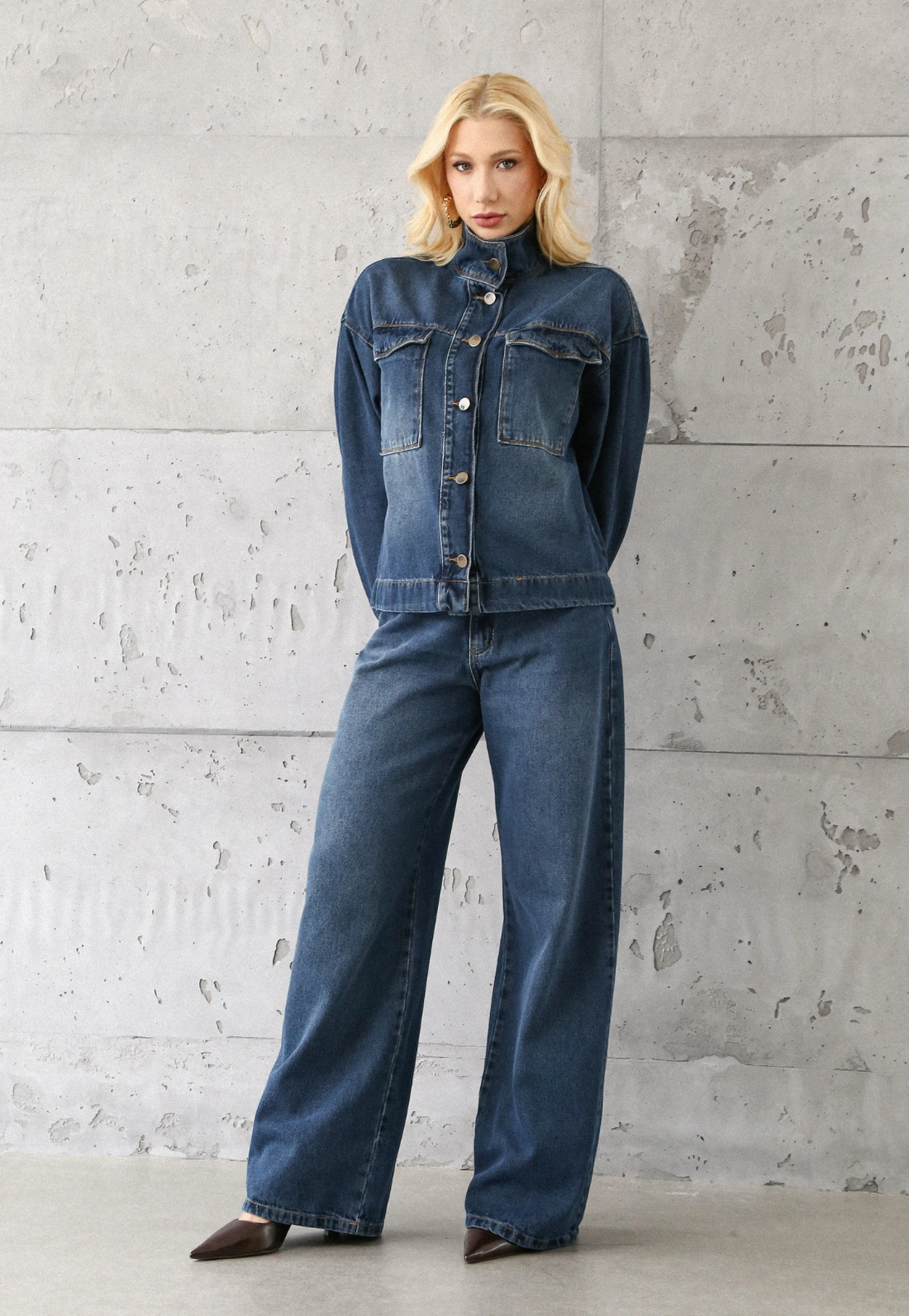 Jaqueta Jeans Gola Alta