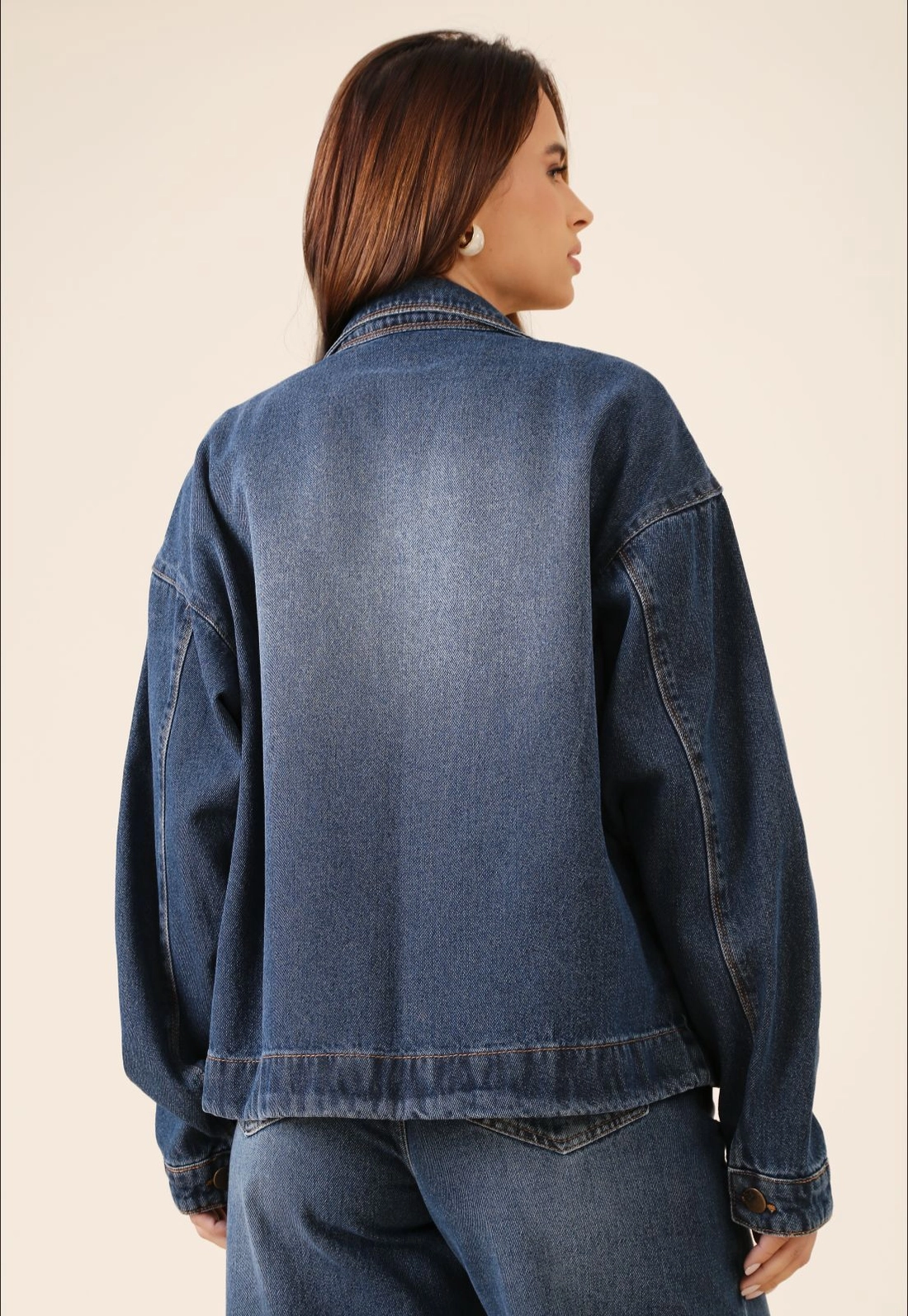 Jaqueta Jeans Gola Alta