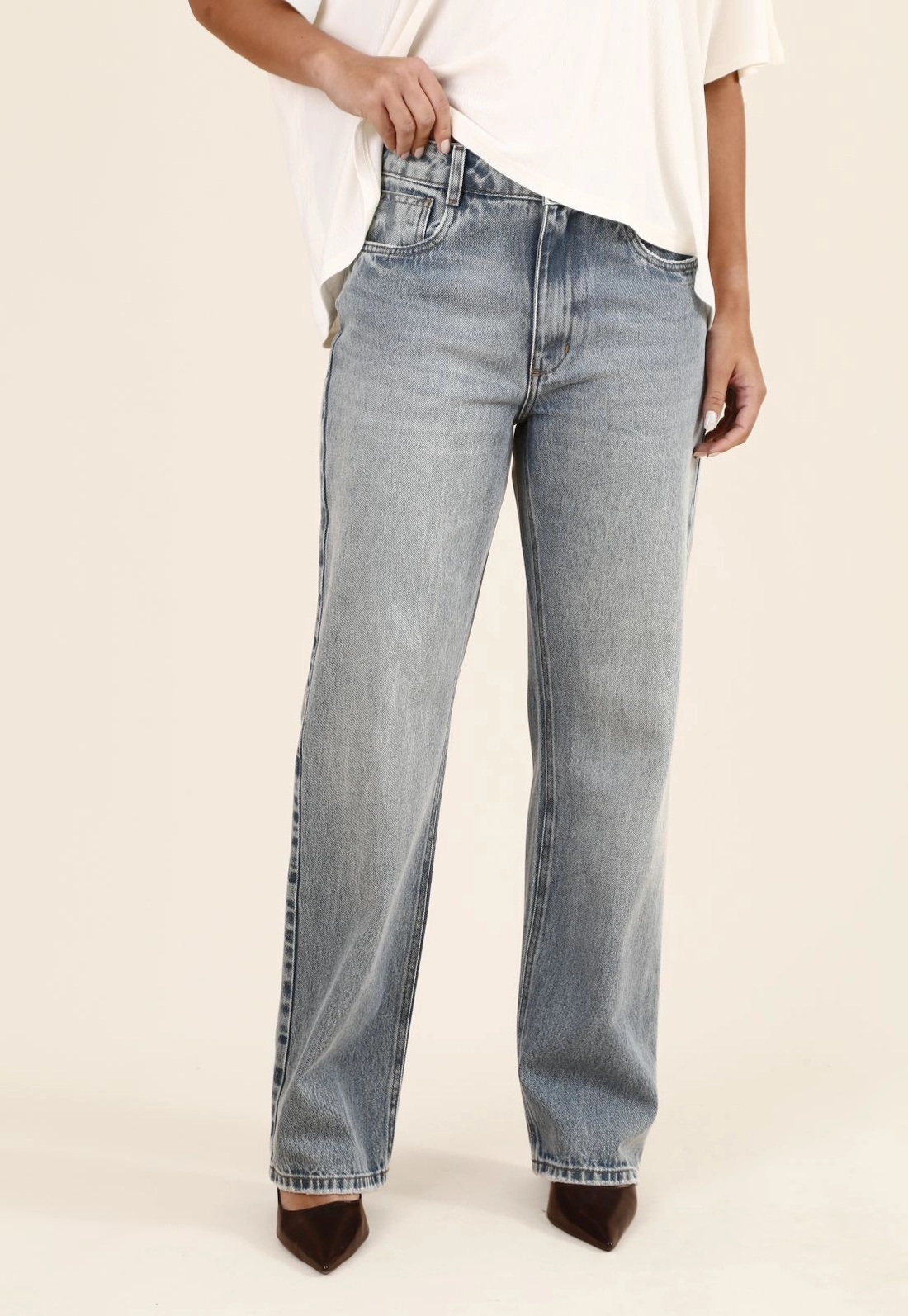 Calça Jeans Reta