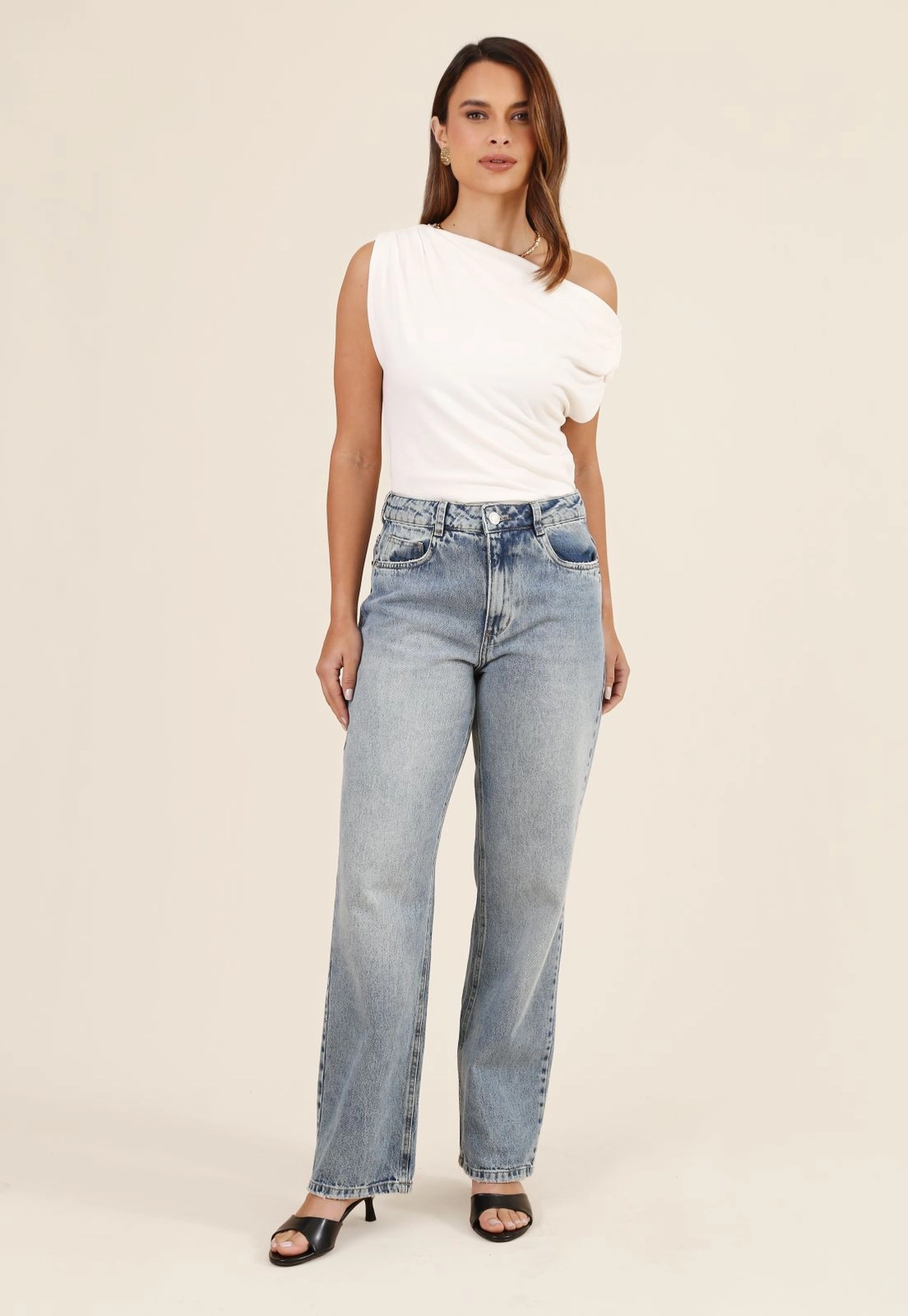 Calça Jeans Reta