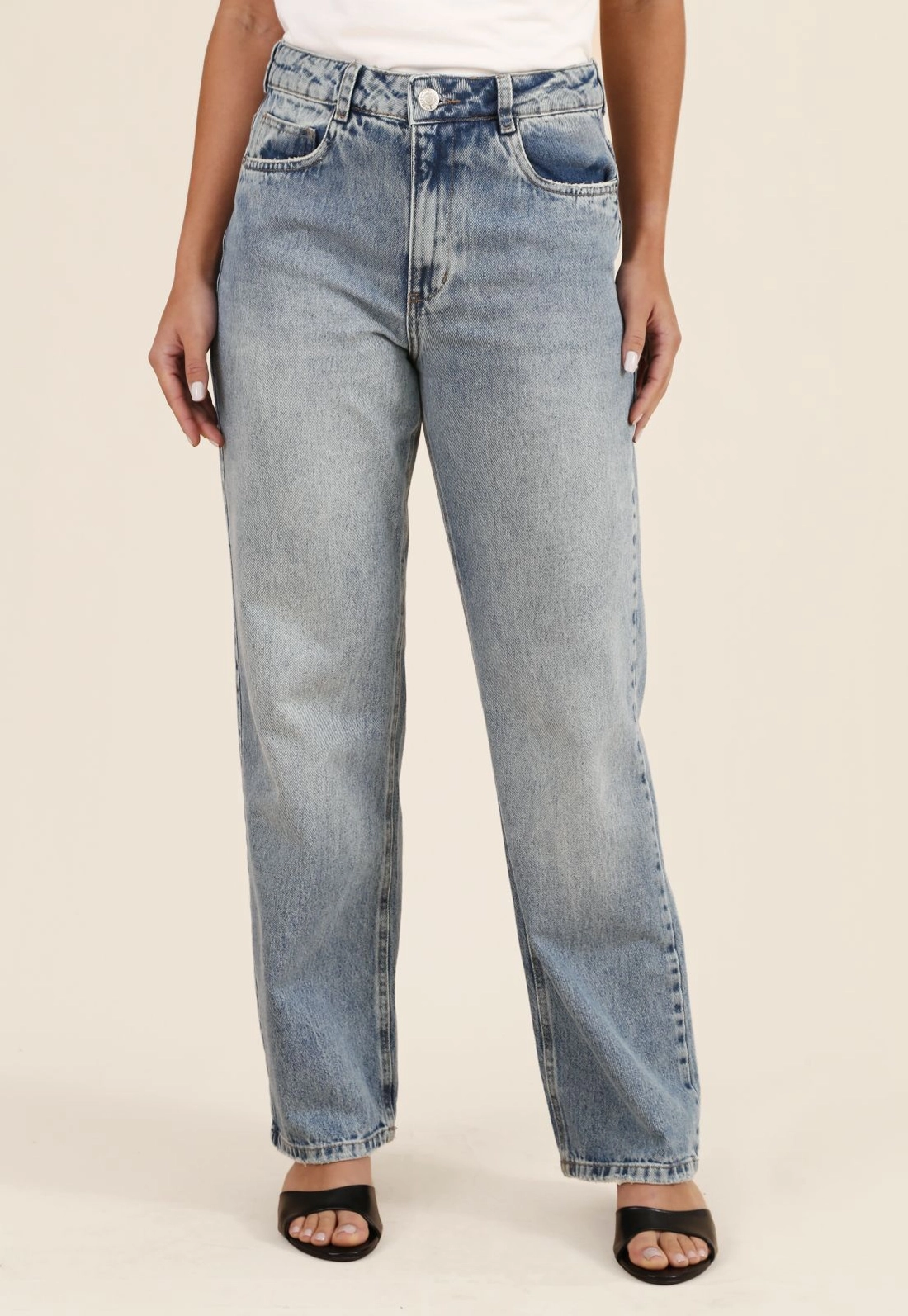 Calça Jeans Reta