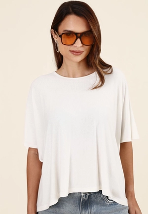 Blusa Manga Morcego Em Malha Piquet