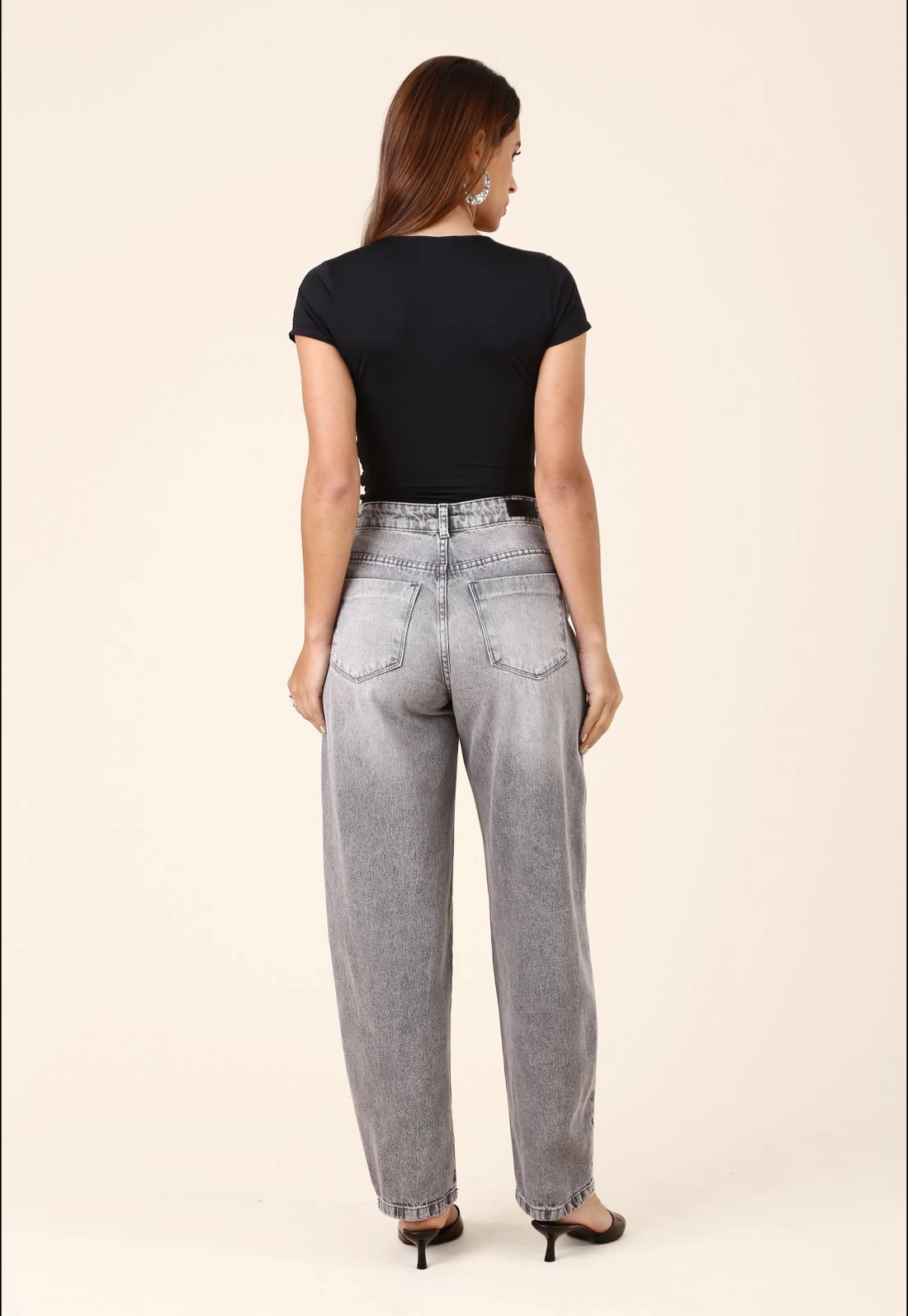 Blusa Manga Curta Franzido Lateral Em Poliamida