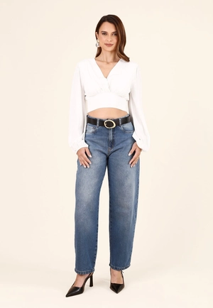Cropped Manga Longa Transpassado
