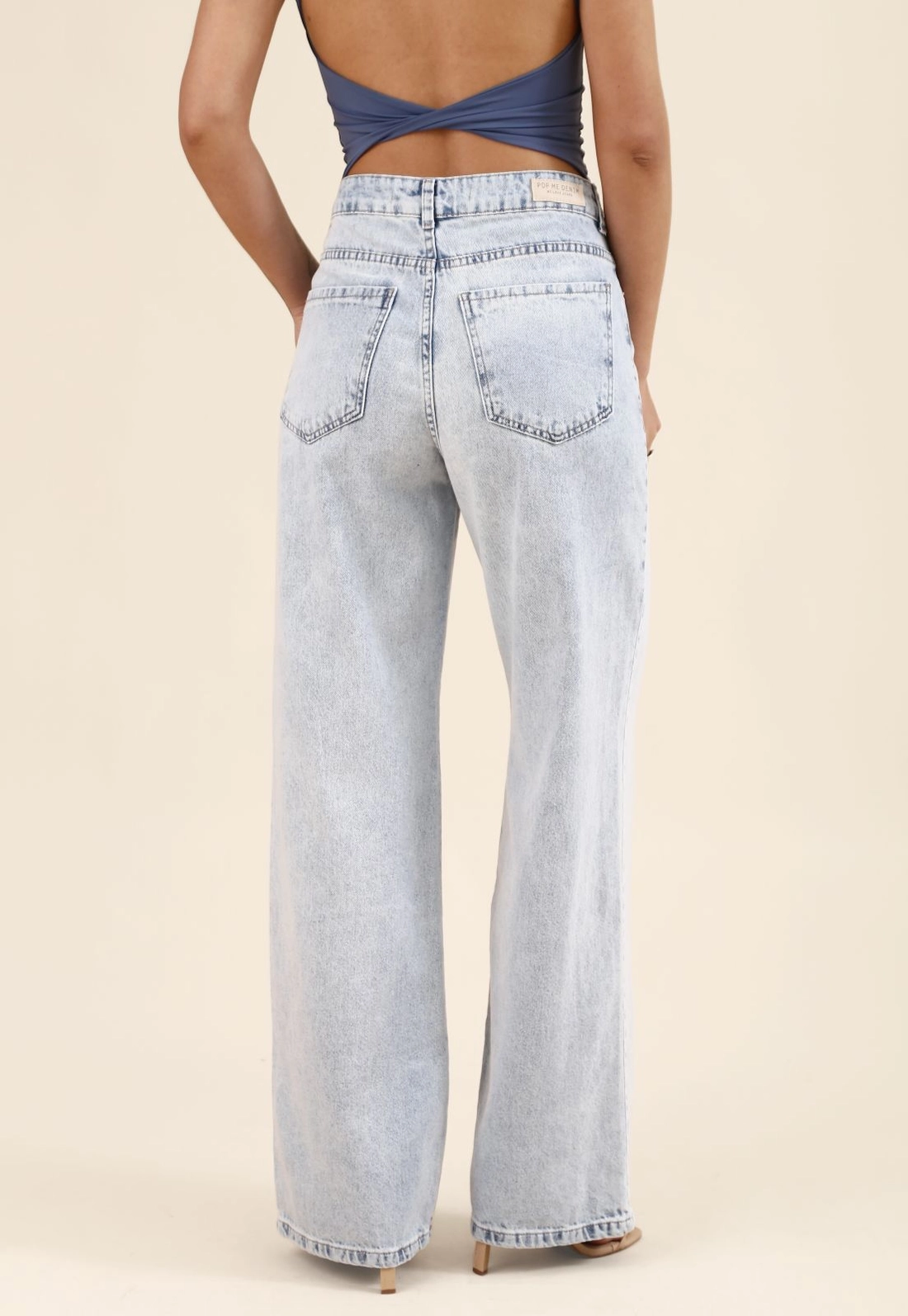 Calça Jeans Wide Leg Cintura Alta