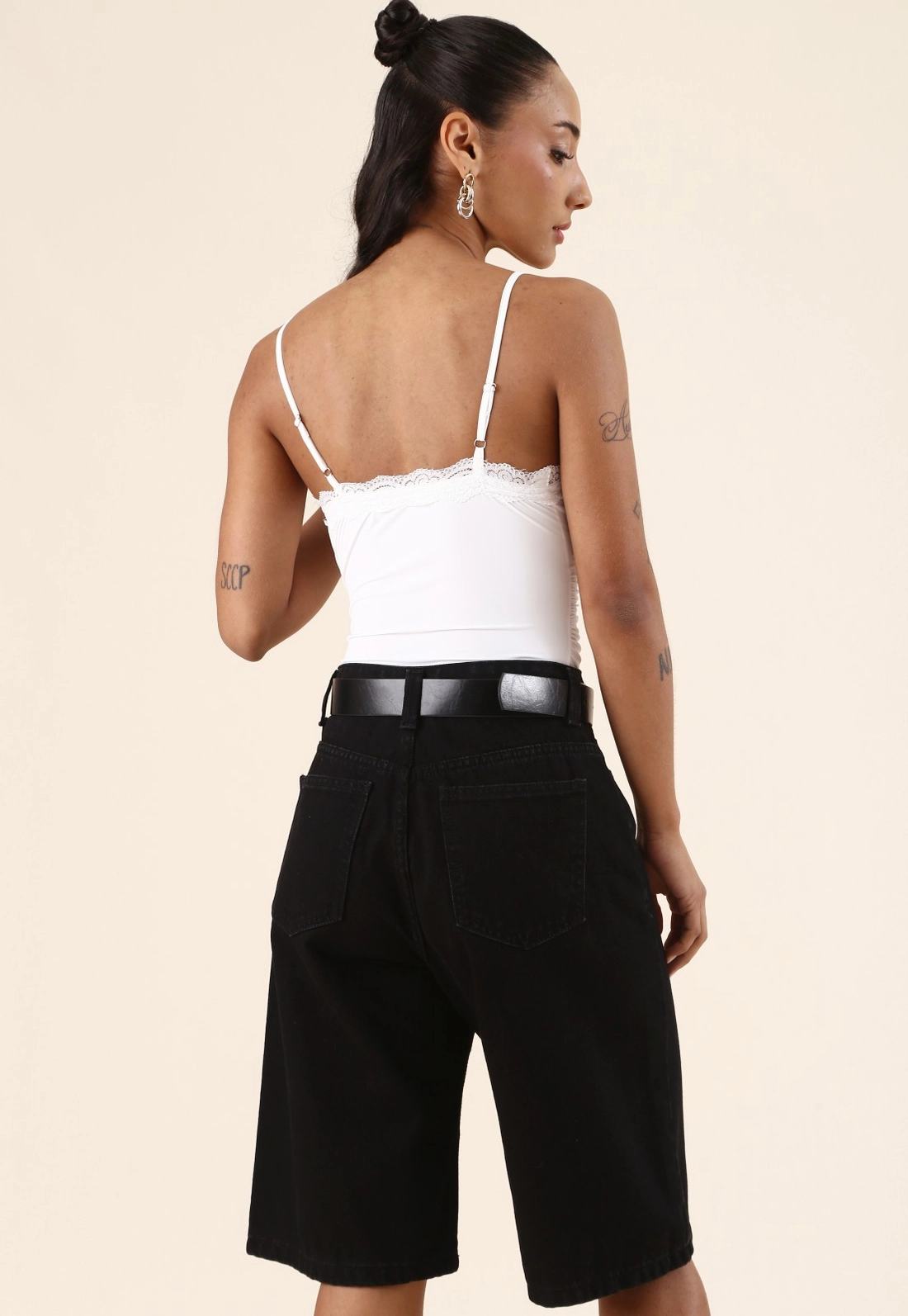 Blusa De Alça Com Renda Em Poliamida