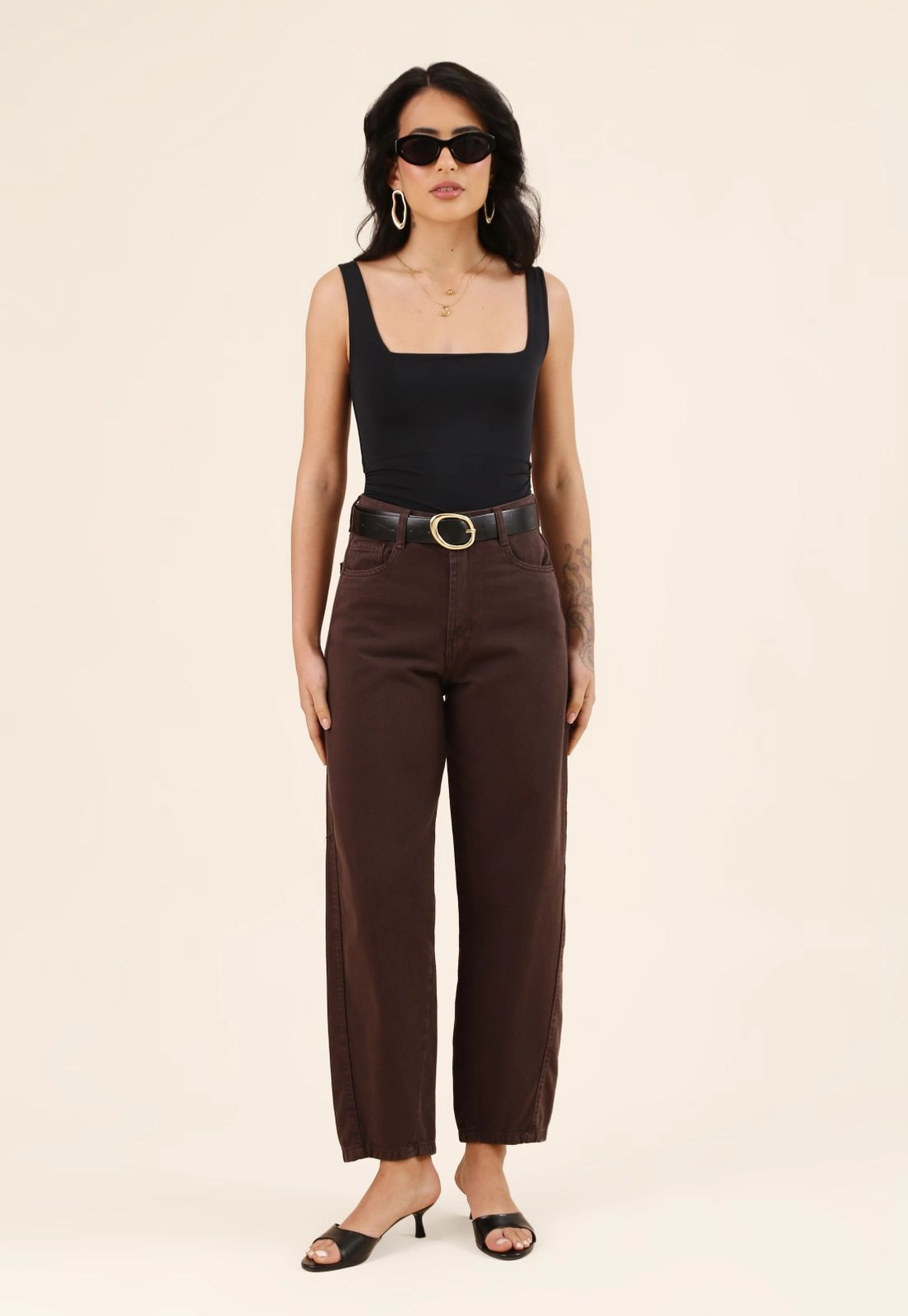Blusa Com Decote Quadrado E Lateral Franzida