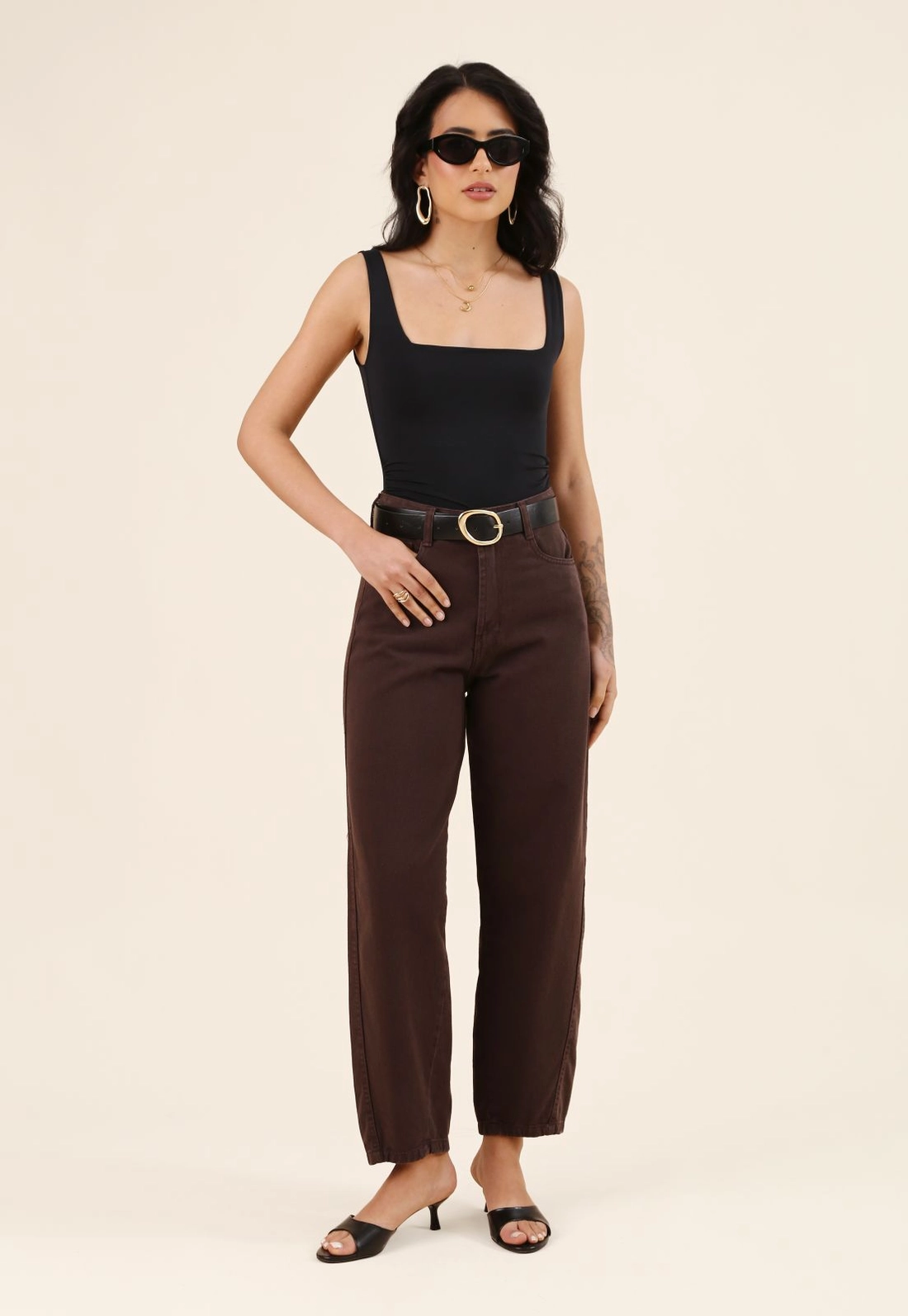 Blusa Com Decote Quadrado E Lateral Franzida