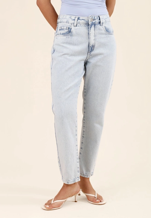 Calça Jeans Mom Delavê