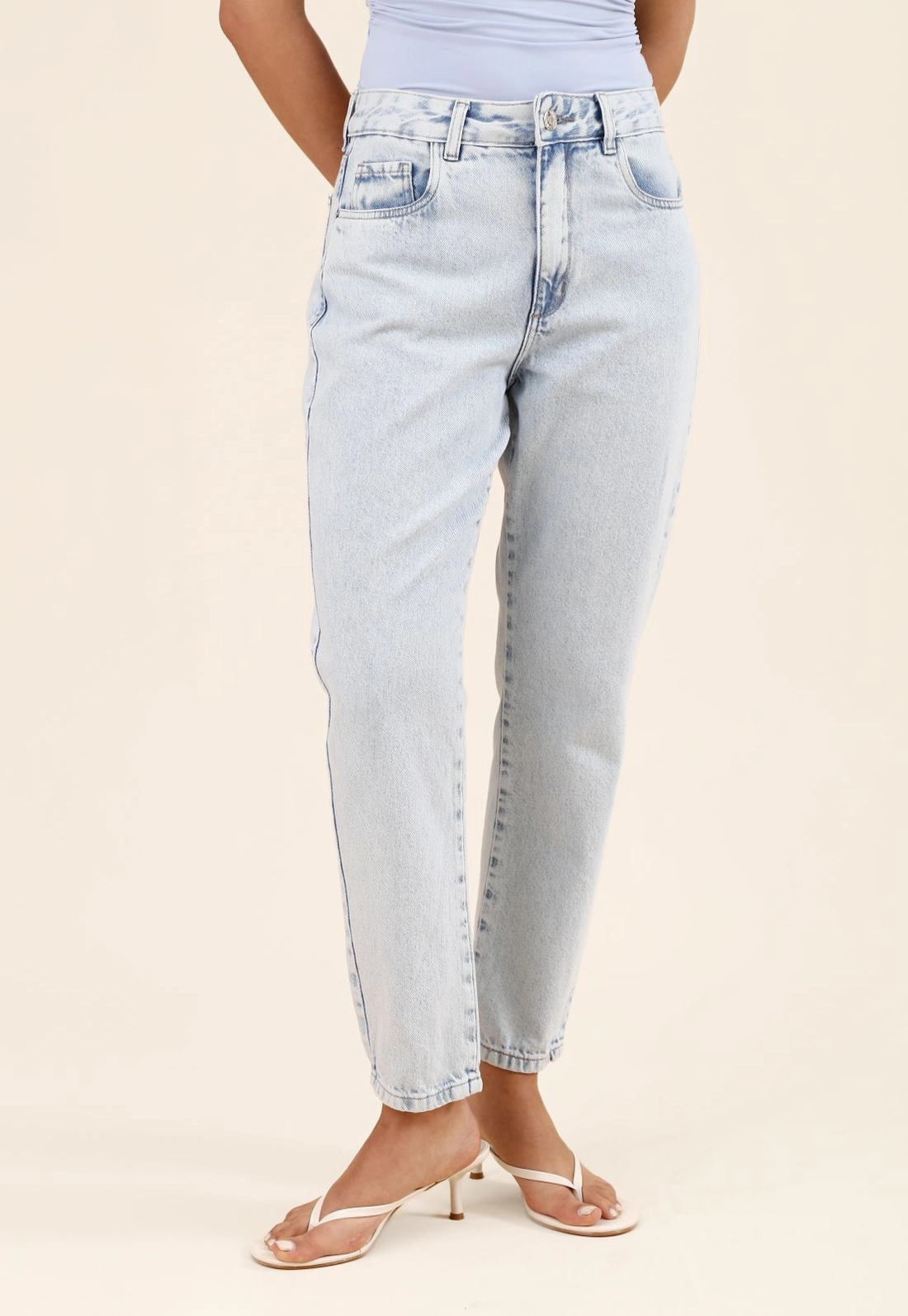 Calça Jeans Mom Delavê