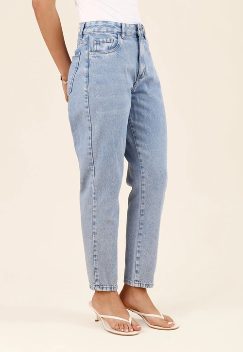 Calça Jeans Mom Azul Claro