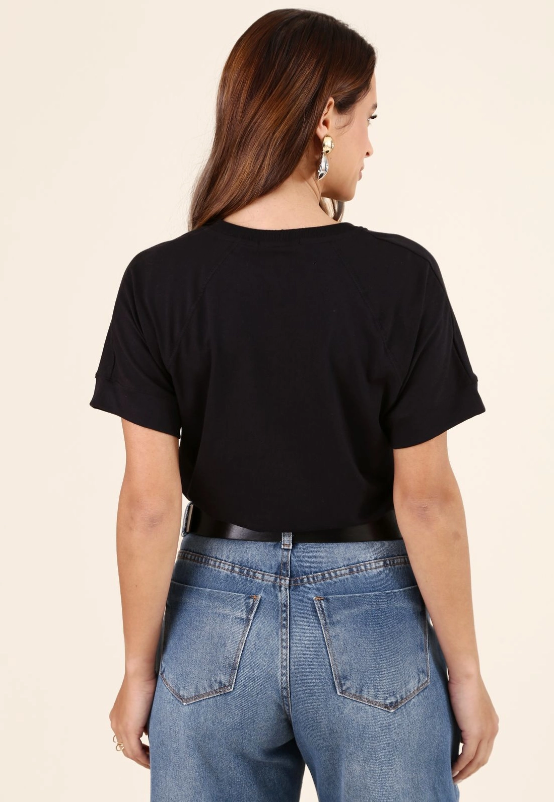 Blusa T-Shirt Manga Curta Ampla
