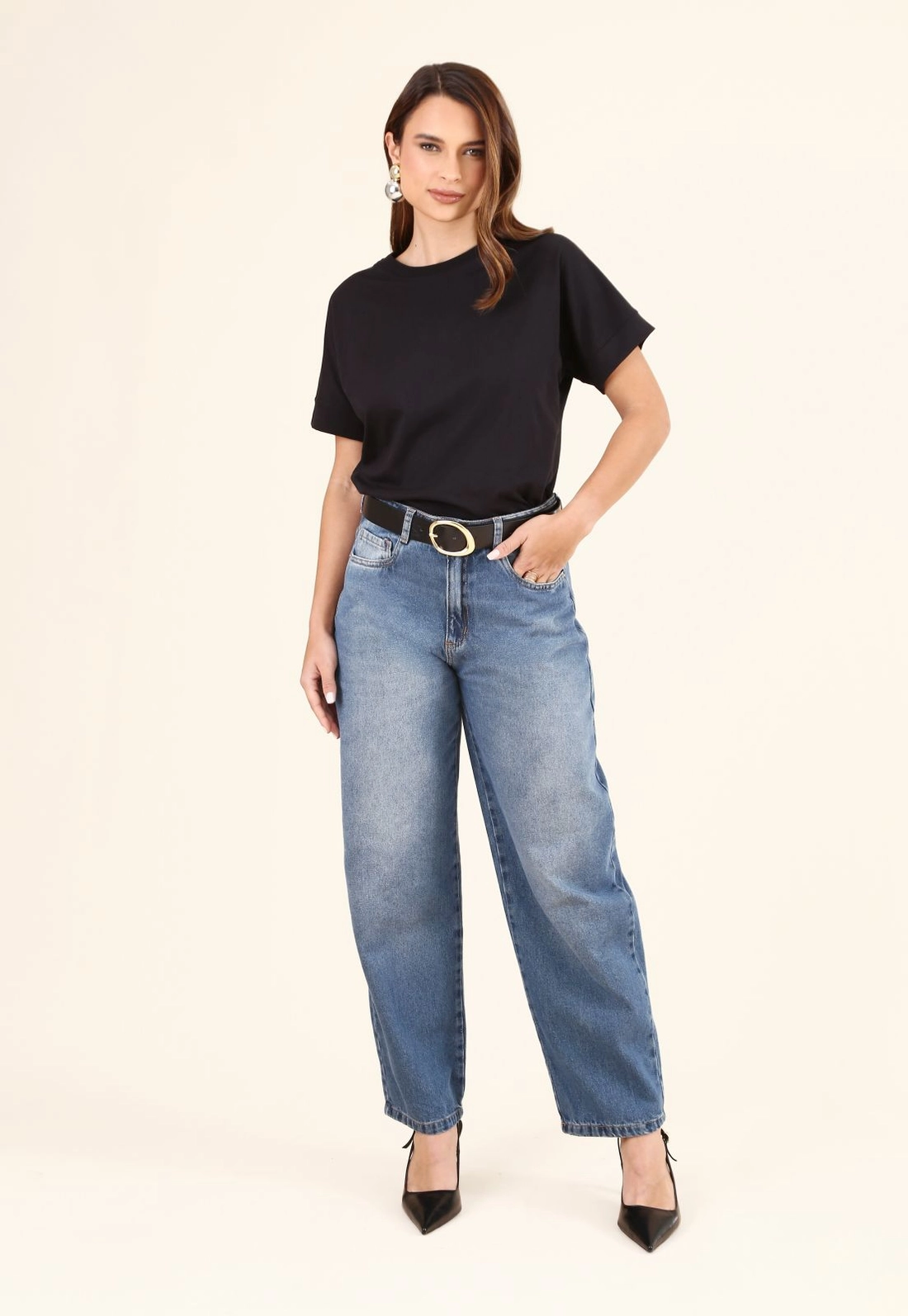 Blusa T-Shirt Manga Curta Ampla