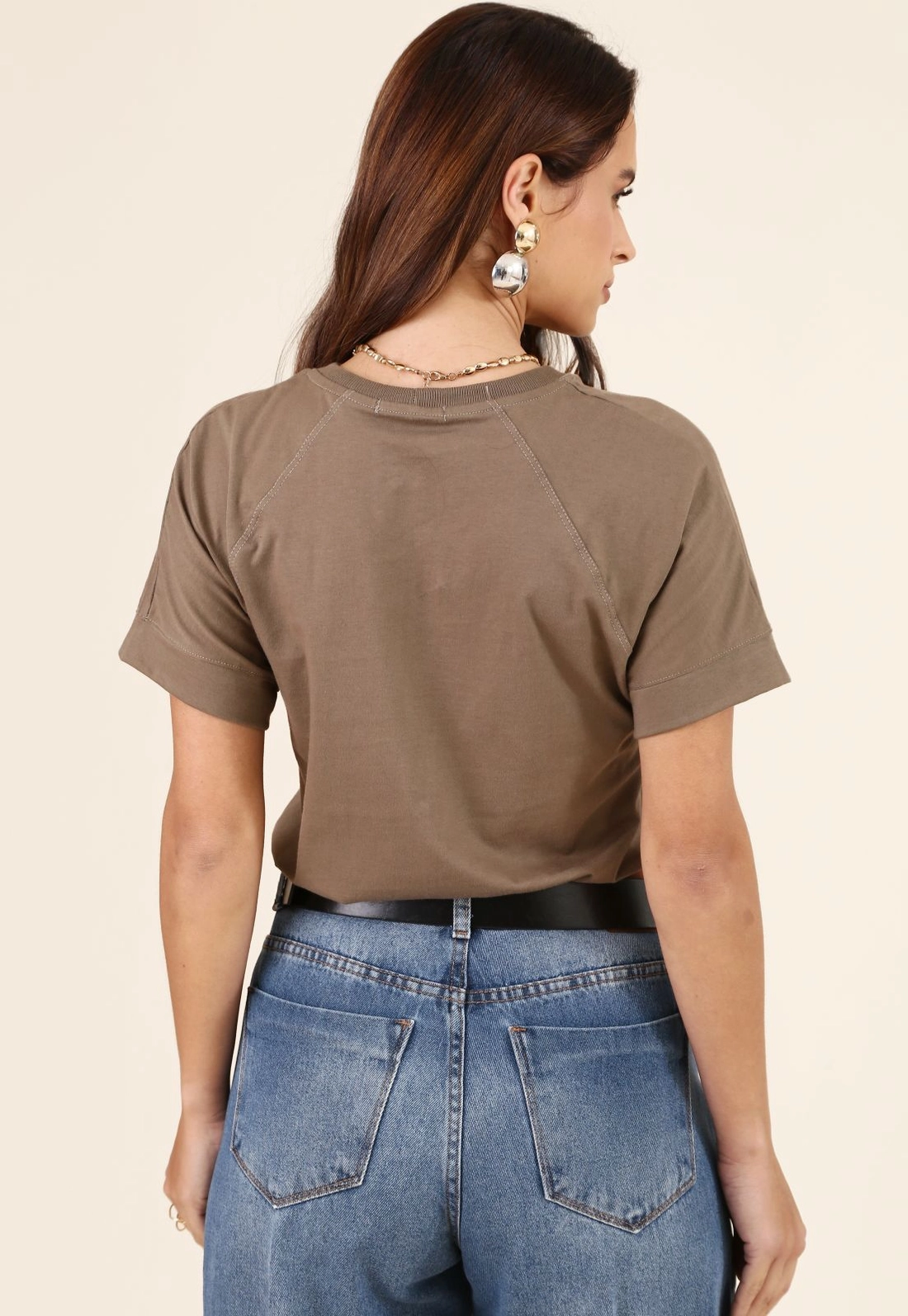Blusa T-Shirt Manga Curta Ampla