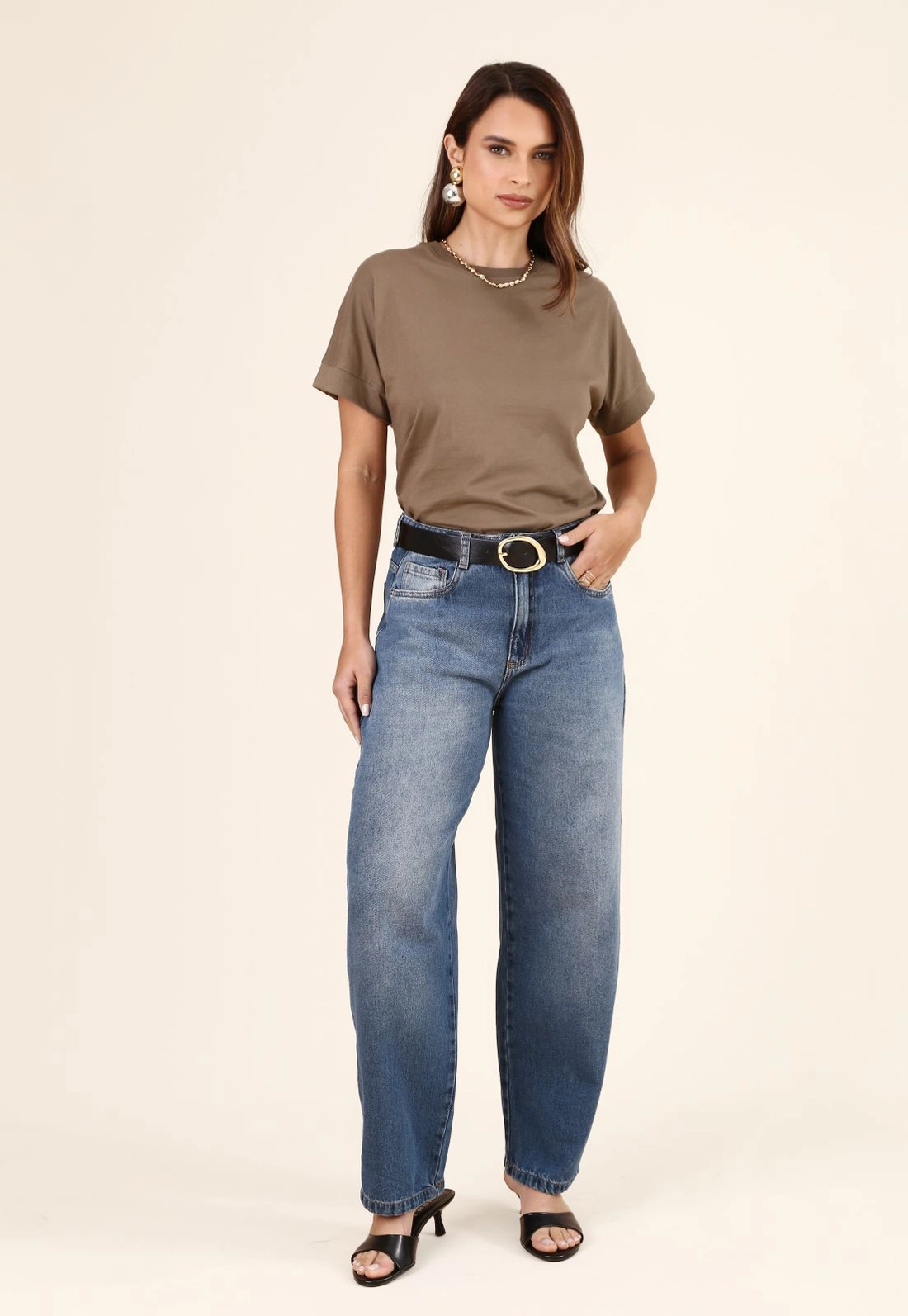 Blusa T-Shirt Manga Curta Ampla