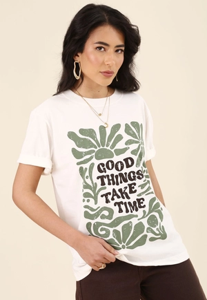 T-Shirt Manga Curta Good Things Take Time