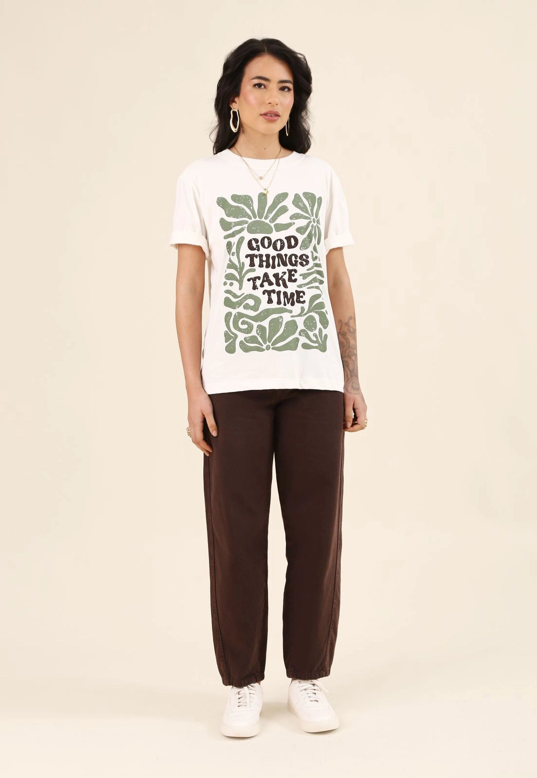 T-Shirt Manga Curta Good Things Take Time