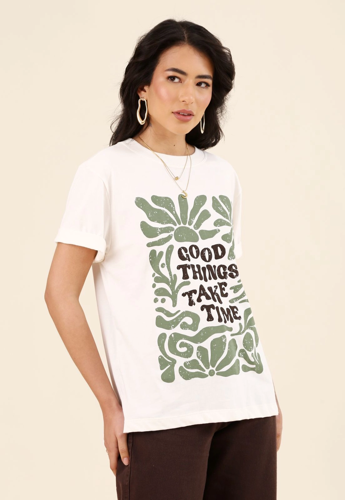 T-Shirt Manga Curta Good Things Take Time