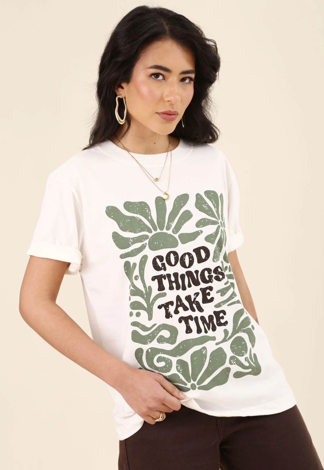 T-Shirt Manga Curta Good Things Take Time