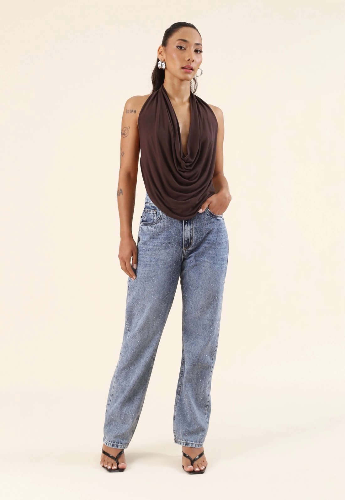 Blusa Frente Única Degagê Em Malha