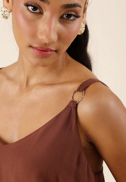 Blusa De Alça Com Detalhe De Argola