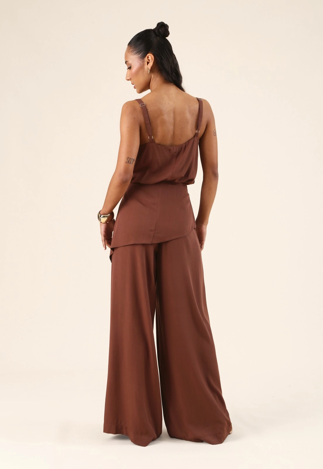 Calça Pantalona Com Lenço