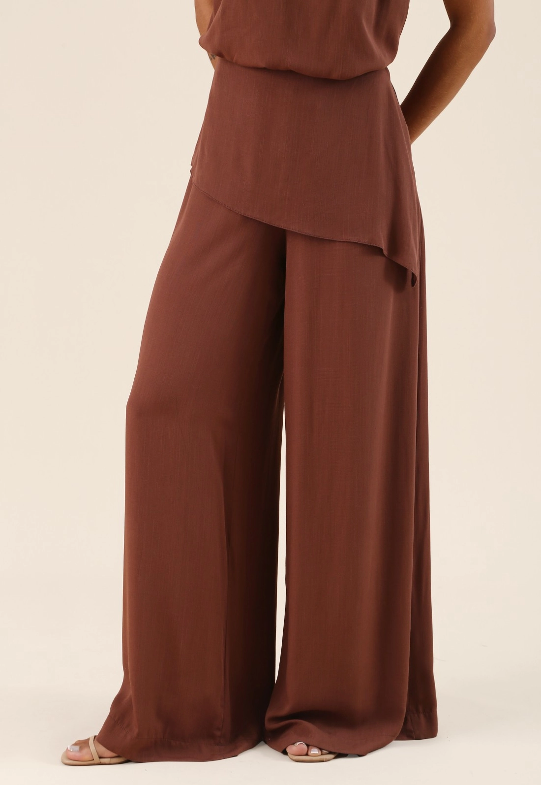 Calça Pantalona Com Lenço