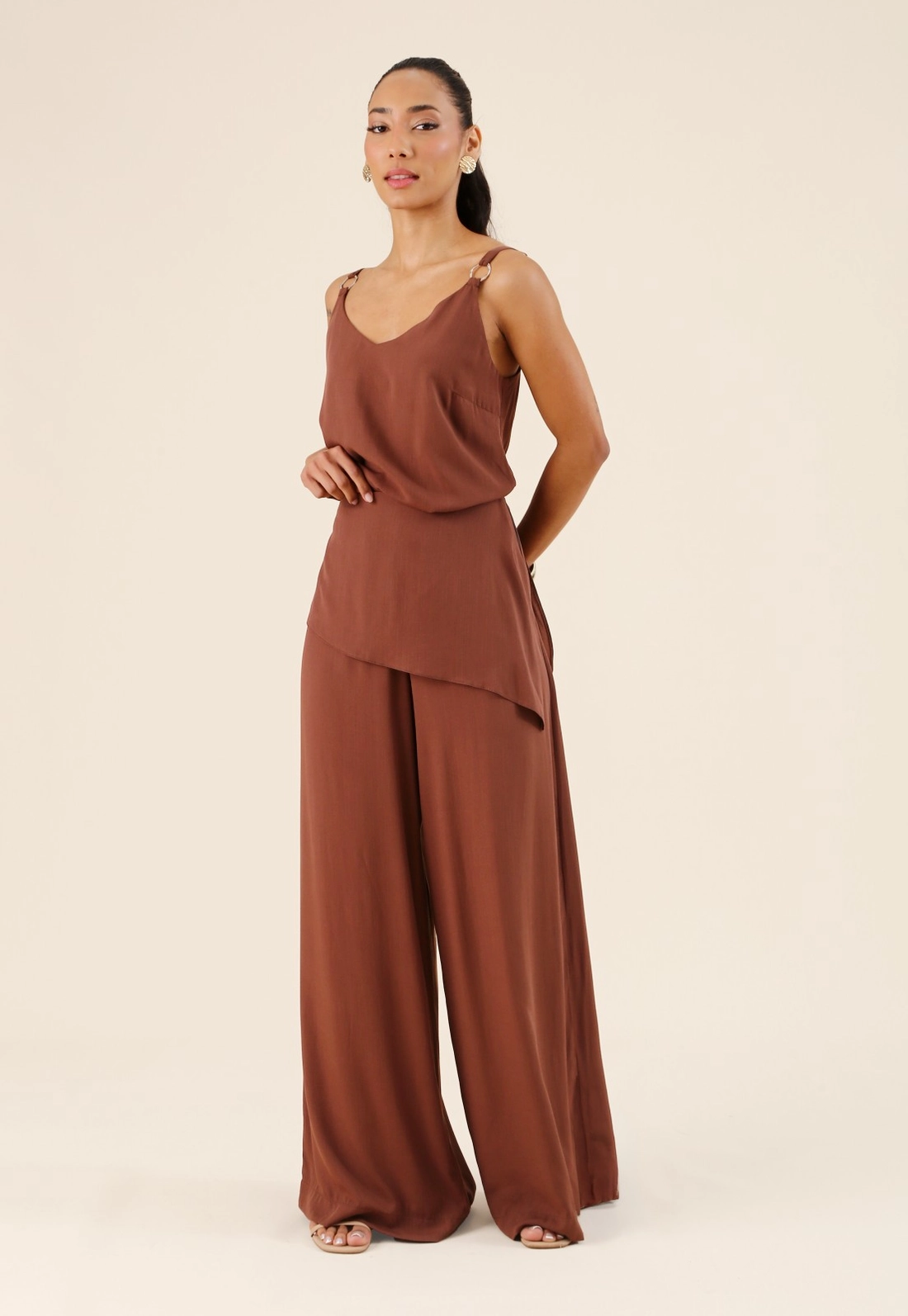 Calça Pantalona Com Lenço