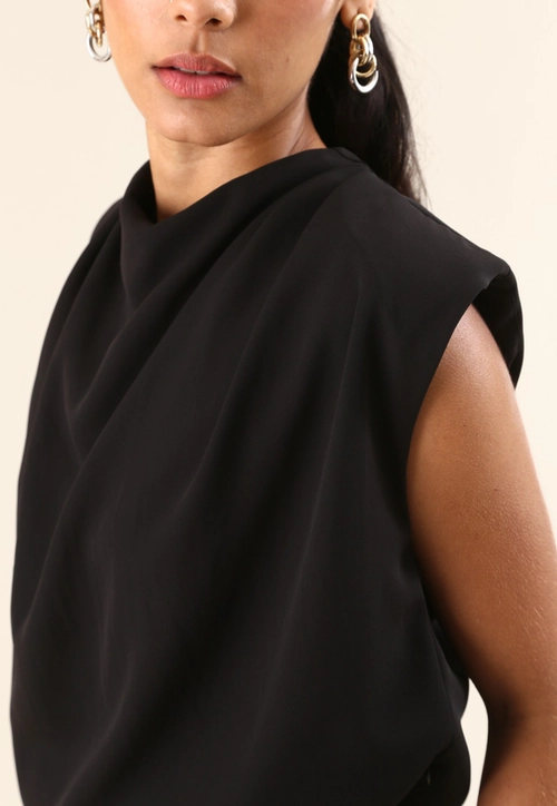 Vestido Curto Degagê Em Chiffon