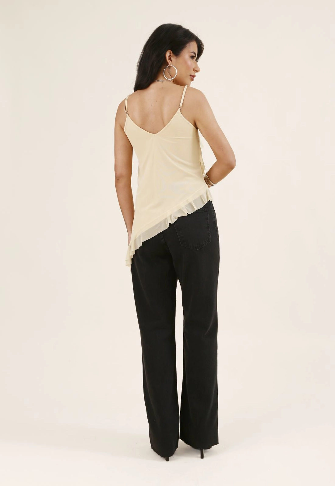Blusa Babados Com Alça Em Tule