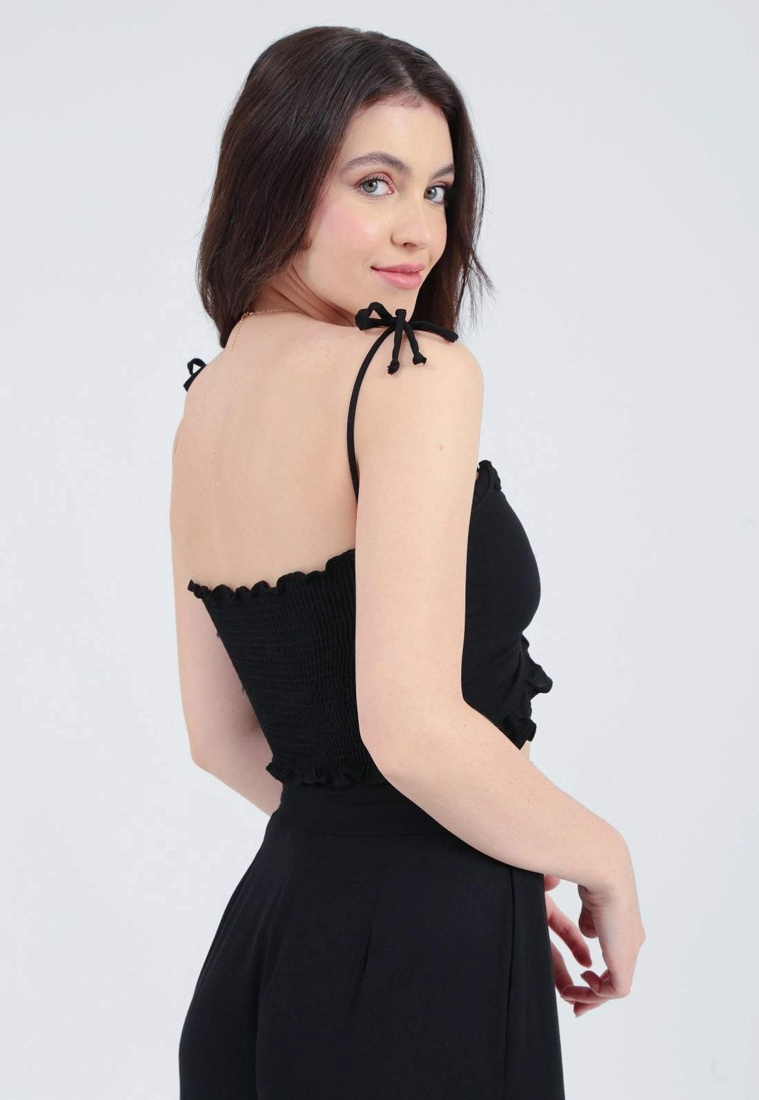 Top Viscose Twill Alça Elastex Elo Busto