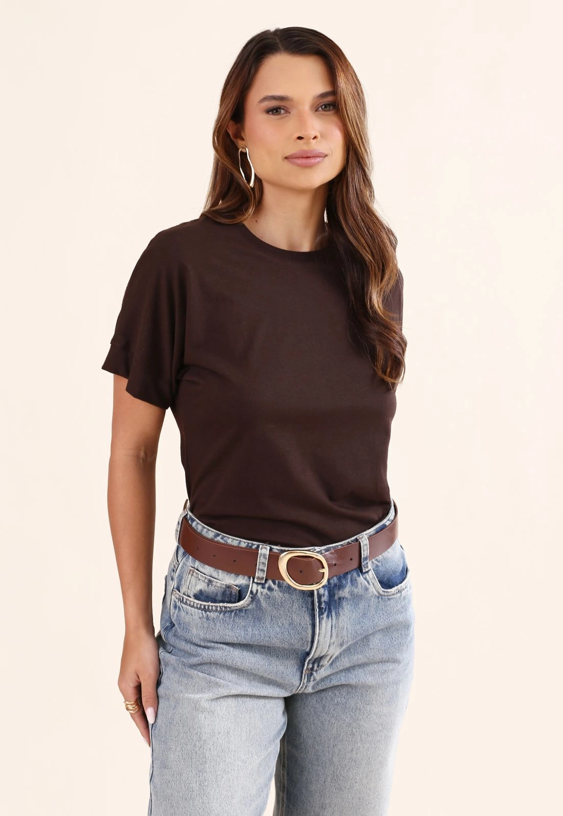Kit 2 Camisetas Essenciais Off White + Chocolate M