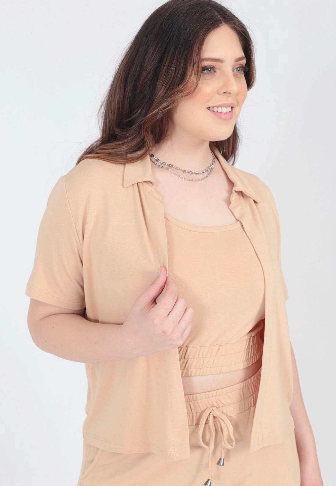 Camisa Lisa Manga Curta