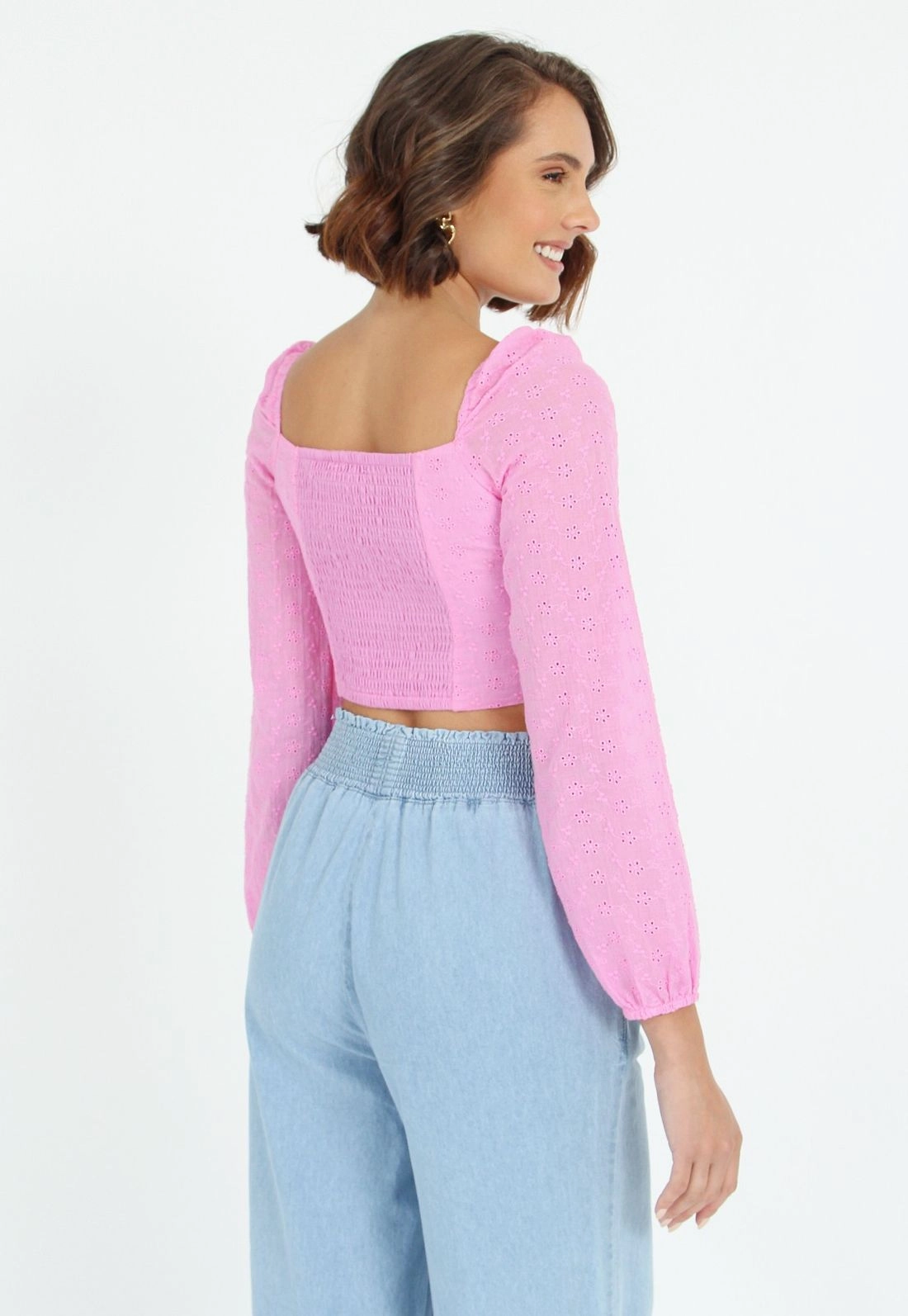 Blusa Cropped Laise Botão