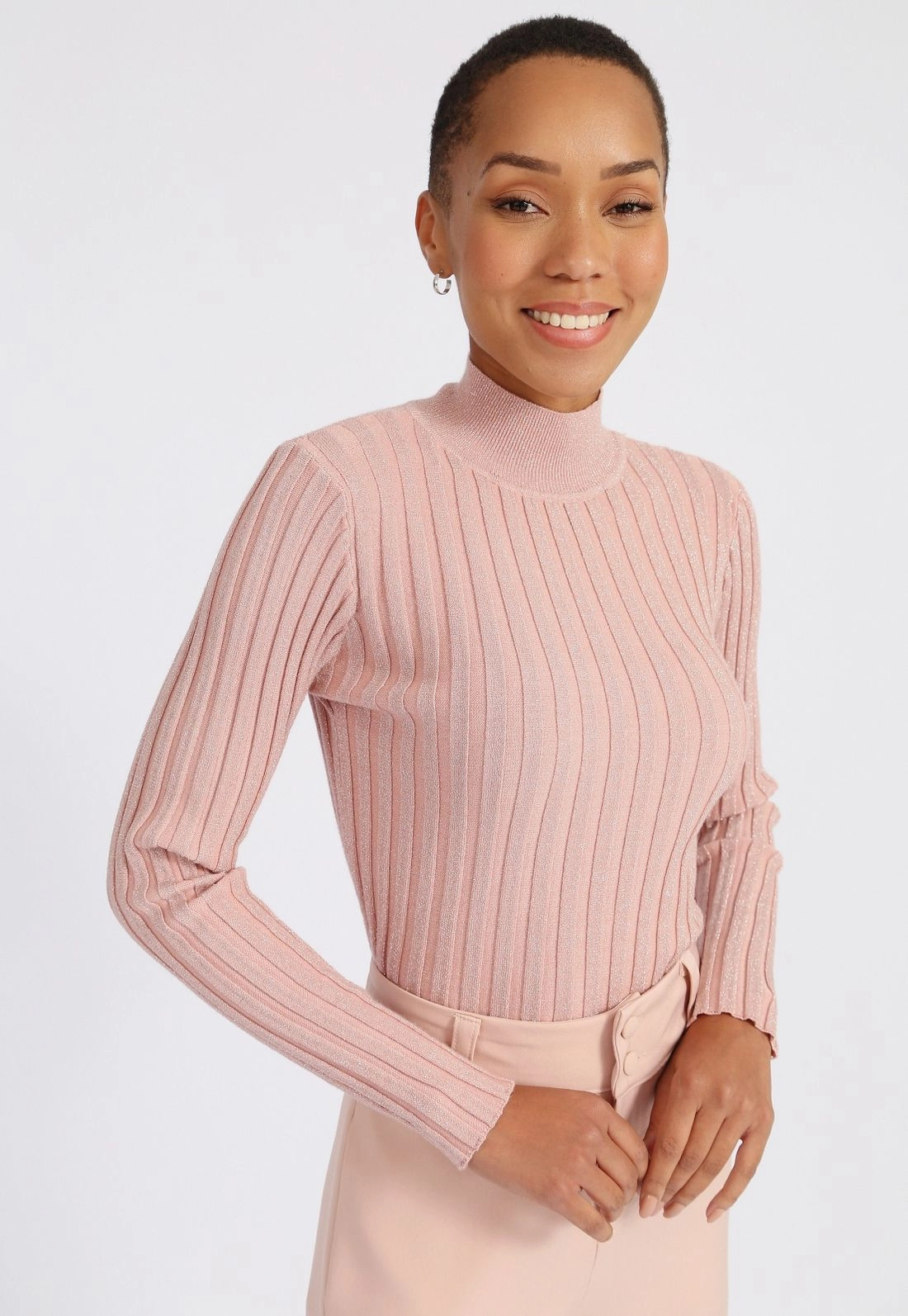 Blusa Tricô Canelado Lurex g