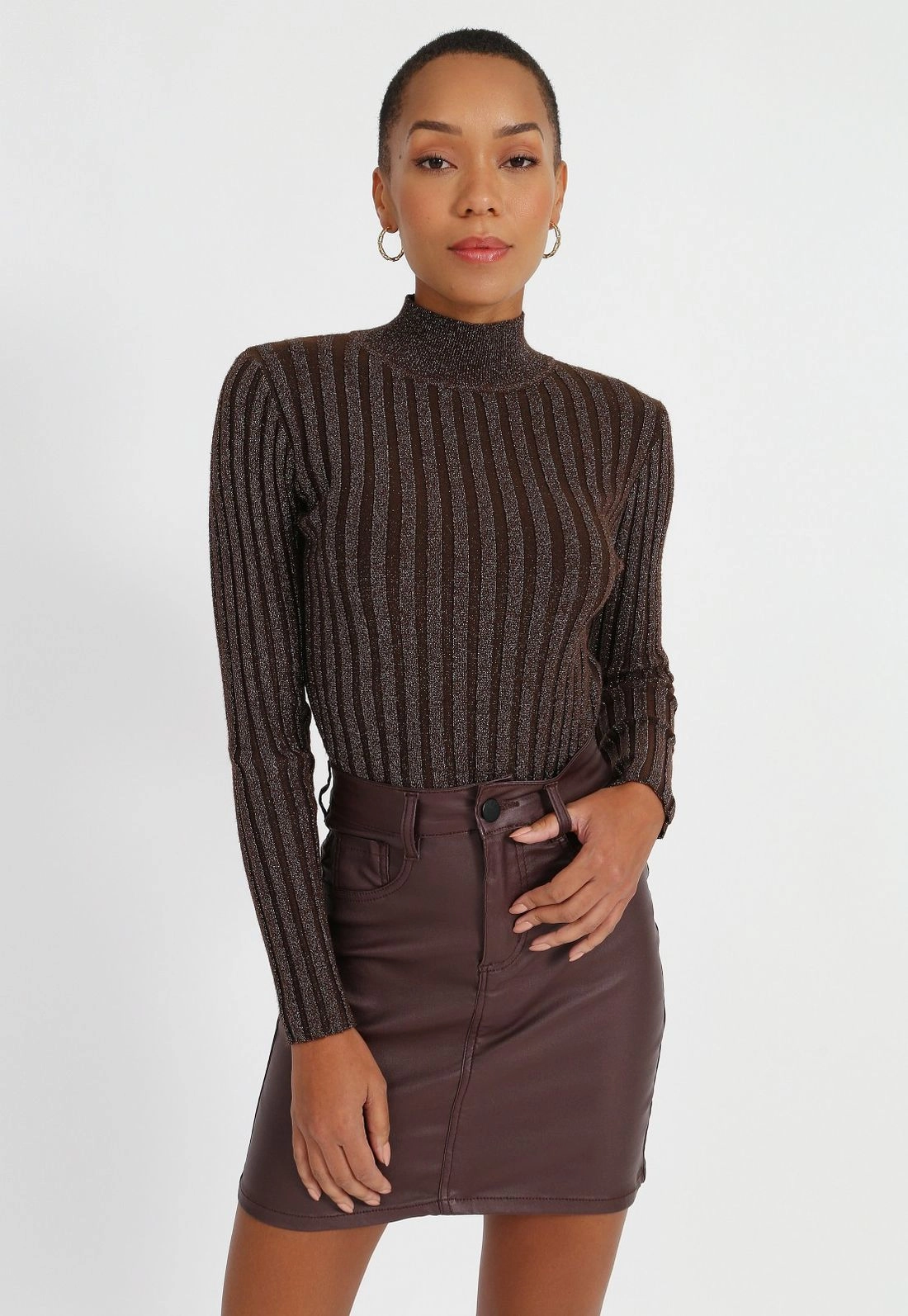 Blusa Tricô Canelado Lurex g