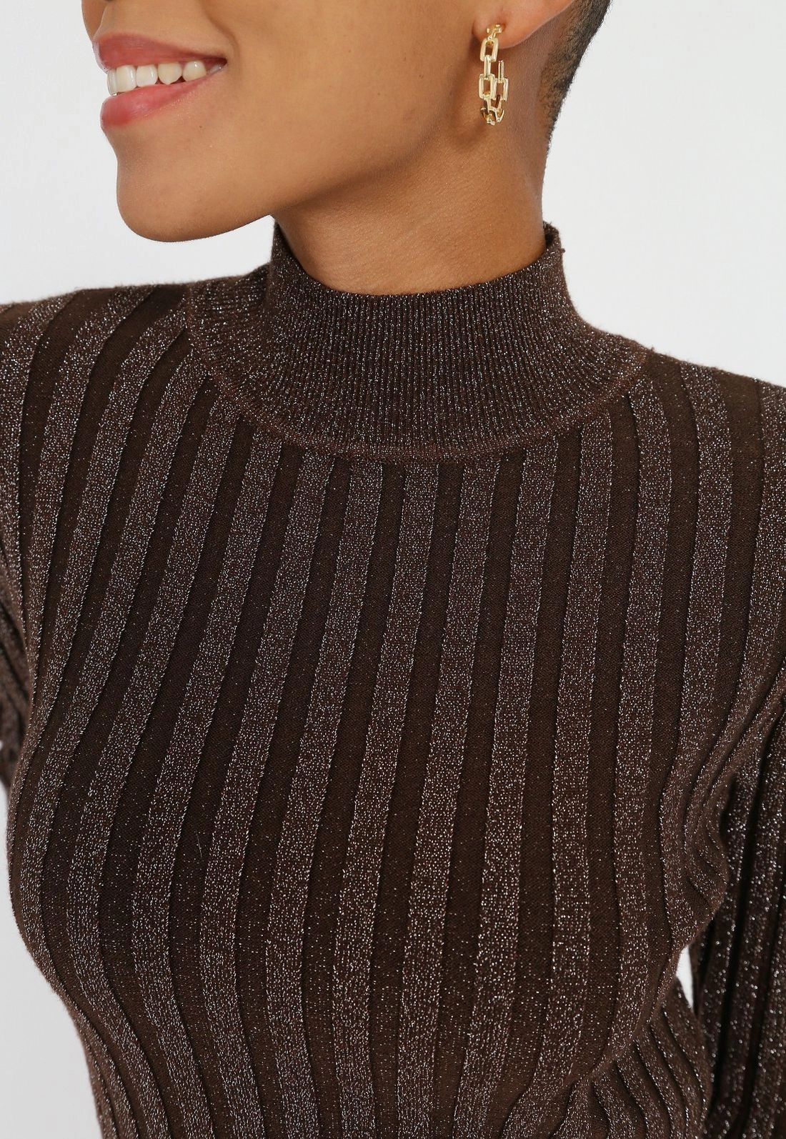 Blusa Tricô Canelado Lurex g