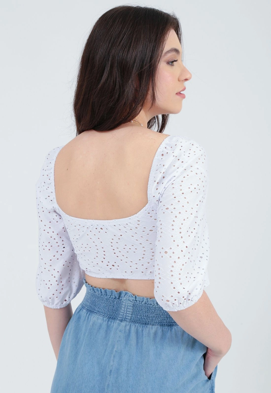 Cropped Lasie Manga 3/4 Argola