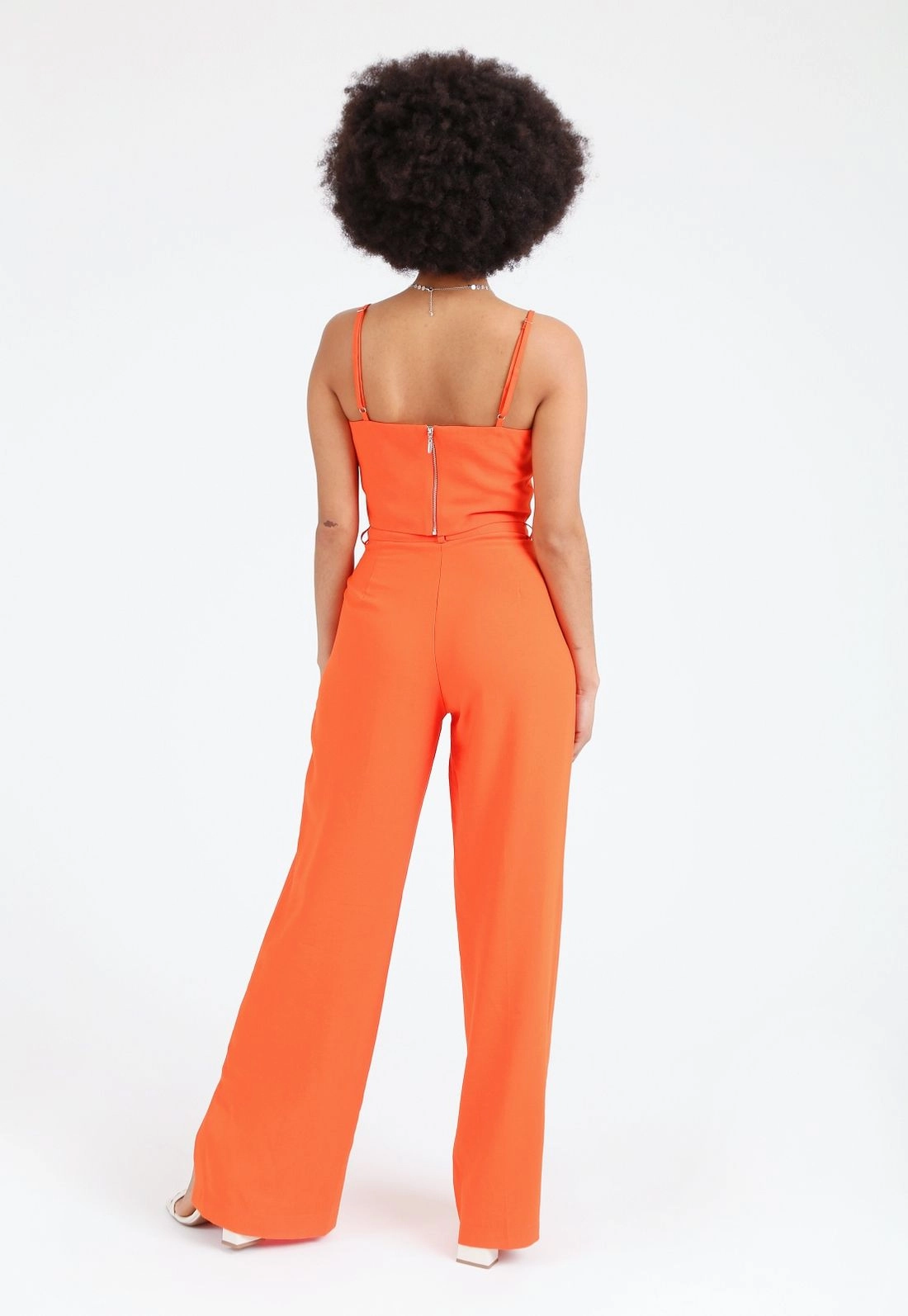 Calça Crepe Wide Leg Abertura Lateral