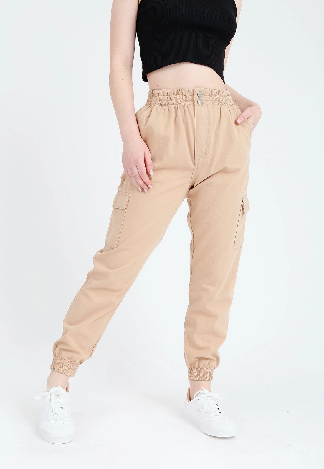 Calça Sarja Jogger Bolso Cargo
