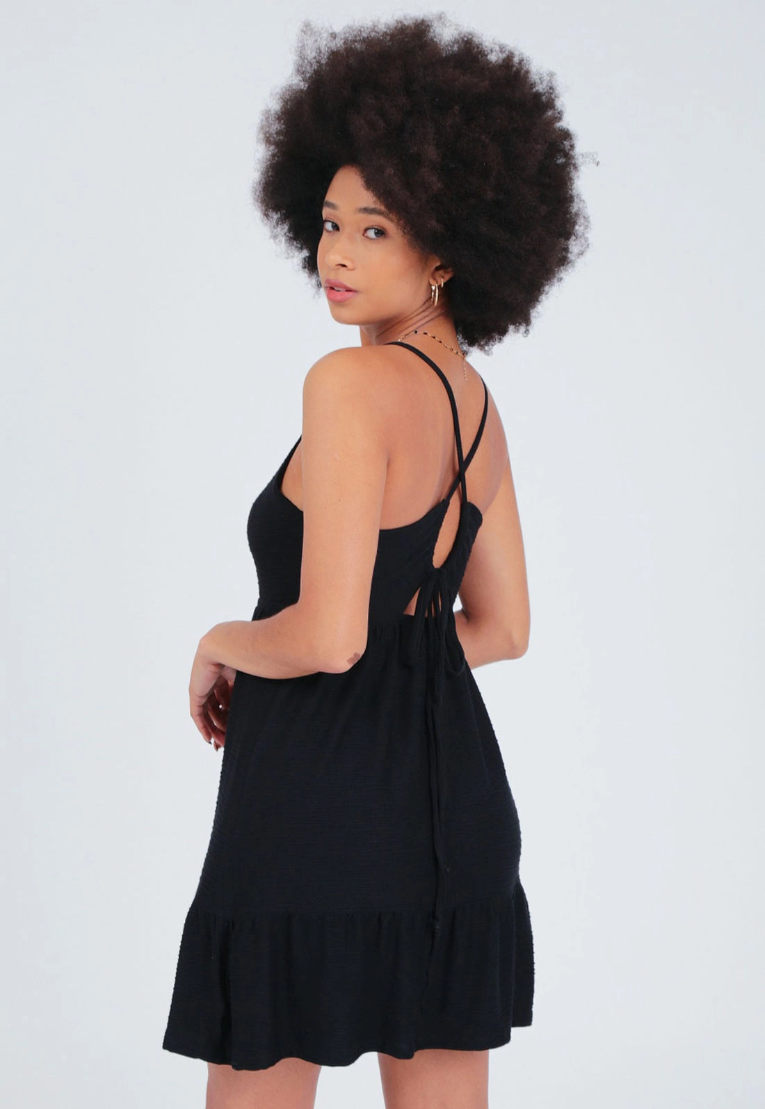 Vestido Alça Vazado Costa