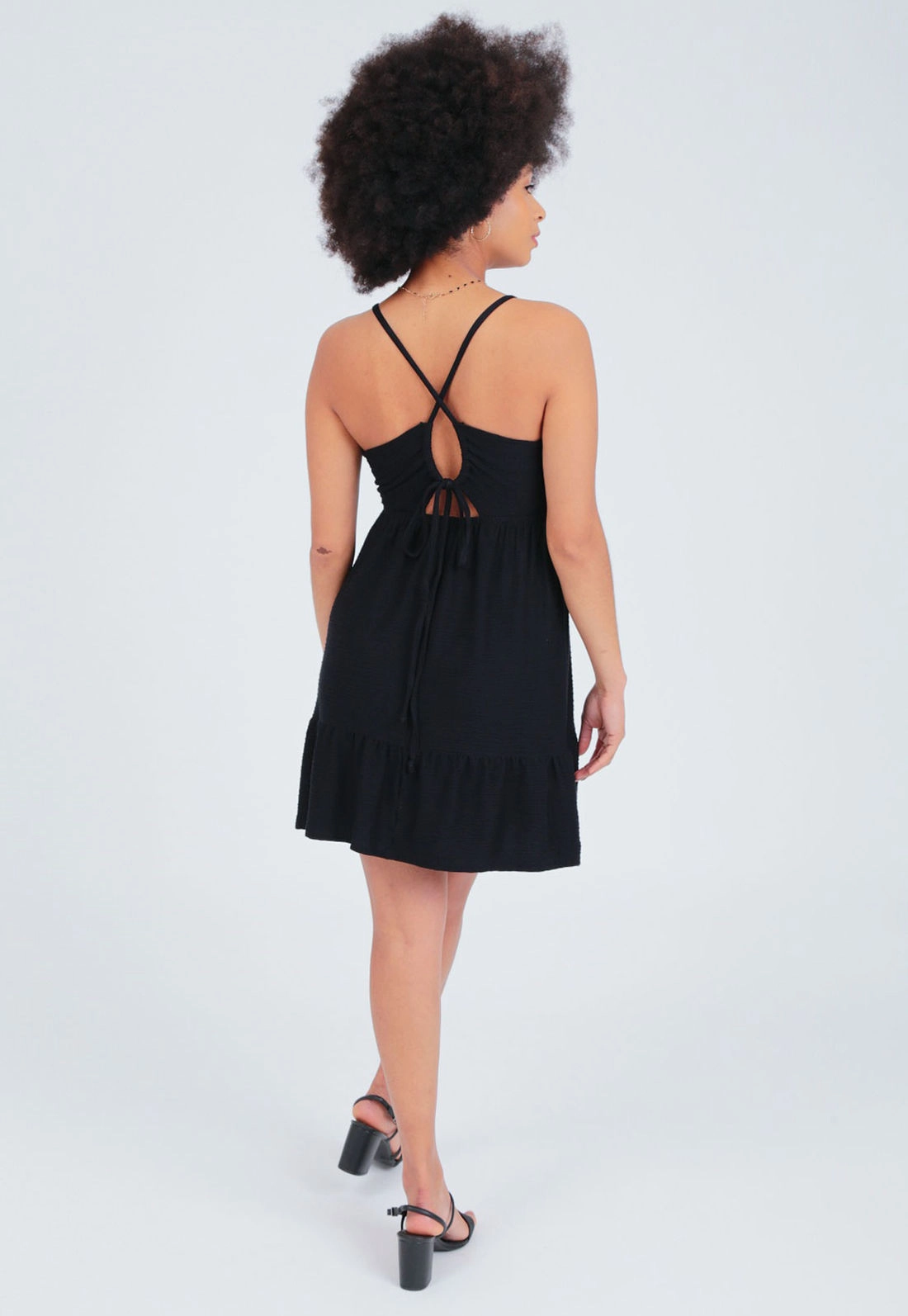 Vestido Alça Vazado Costa