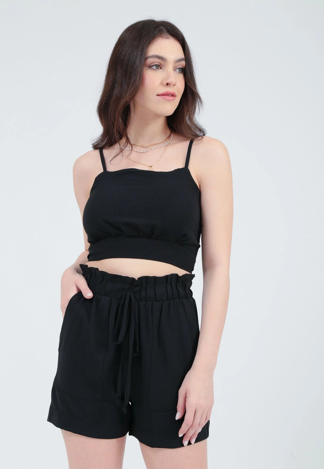 Cropped Air Flow Alça Lastex Costa P