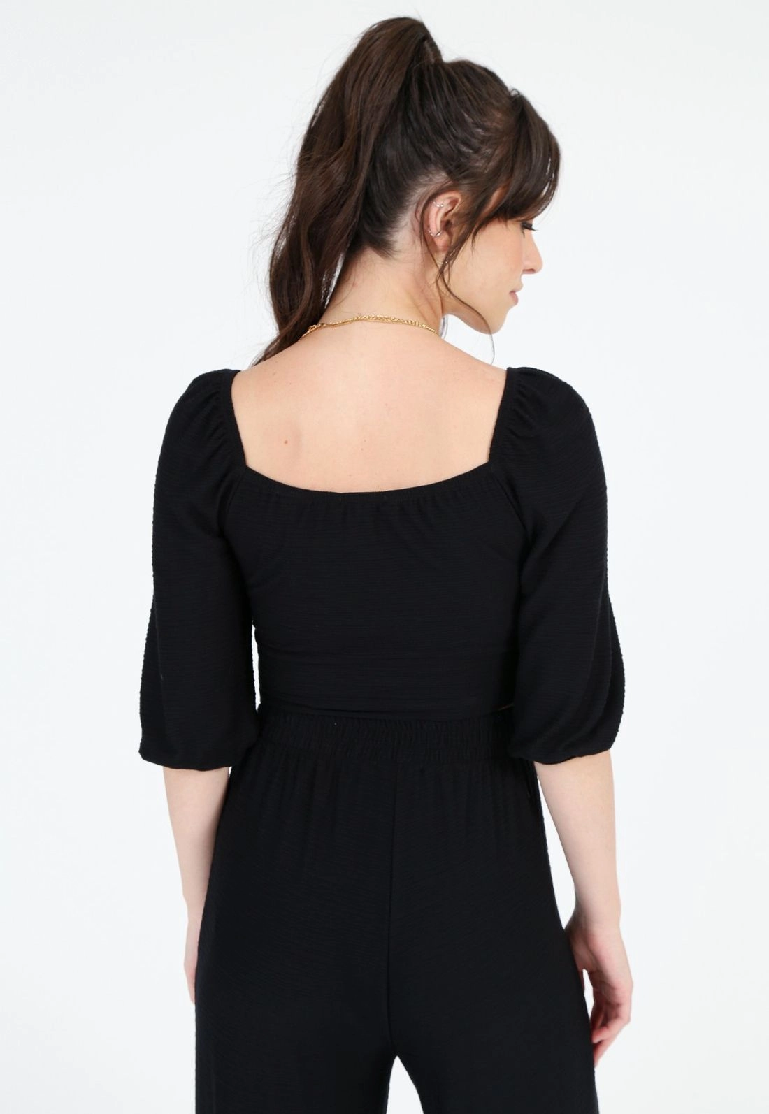 Blusa Cropped 3/4 Nó