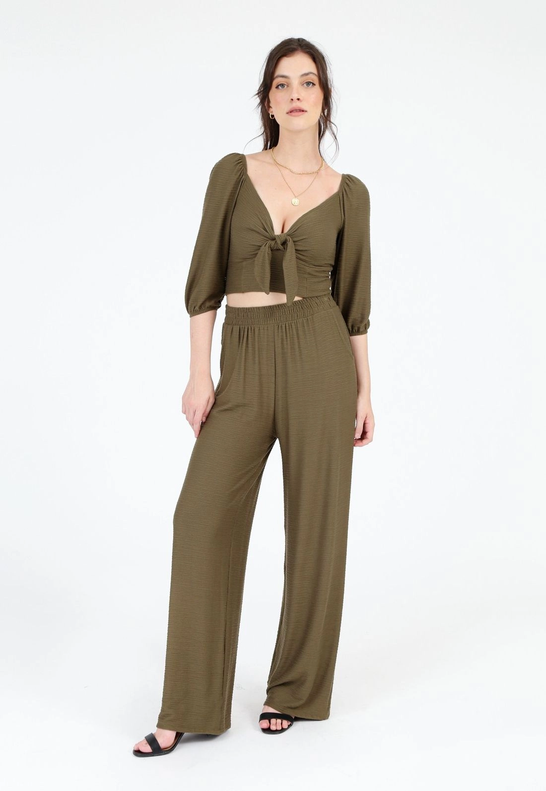 Blusa Cropped 3/4 Nó