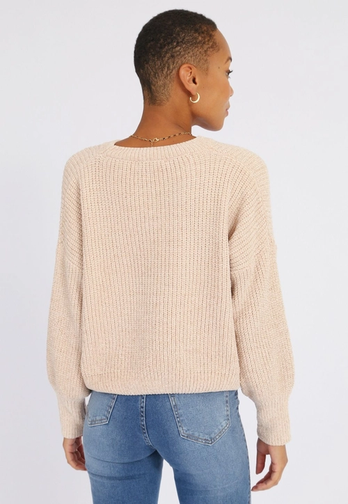 Blusa Tricô Chenille Bufante