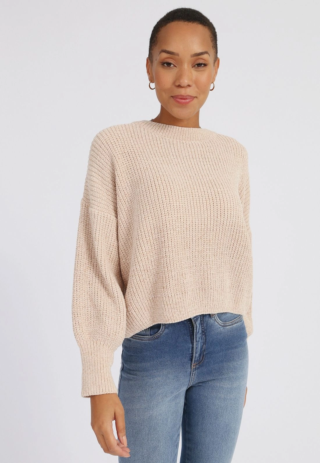 Blusa Tricô Chenille Bufante