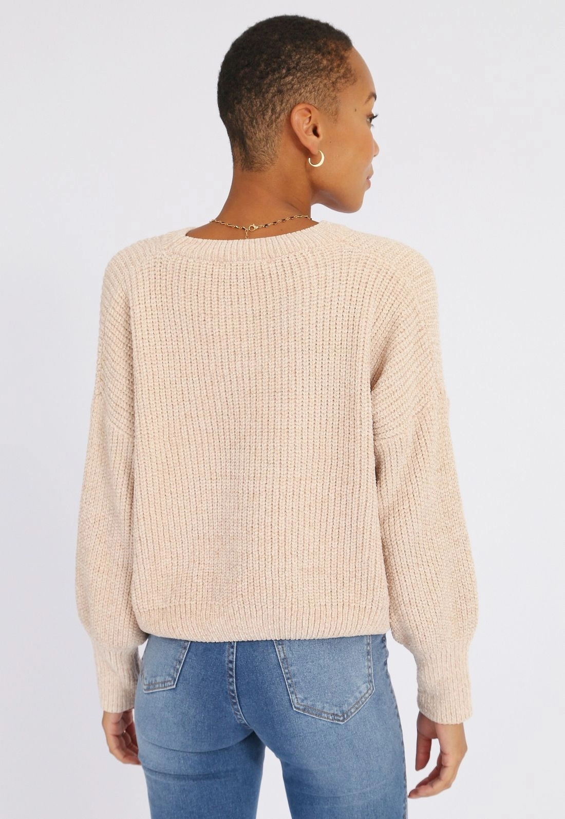 Blusa Tricô Chenille Bufante