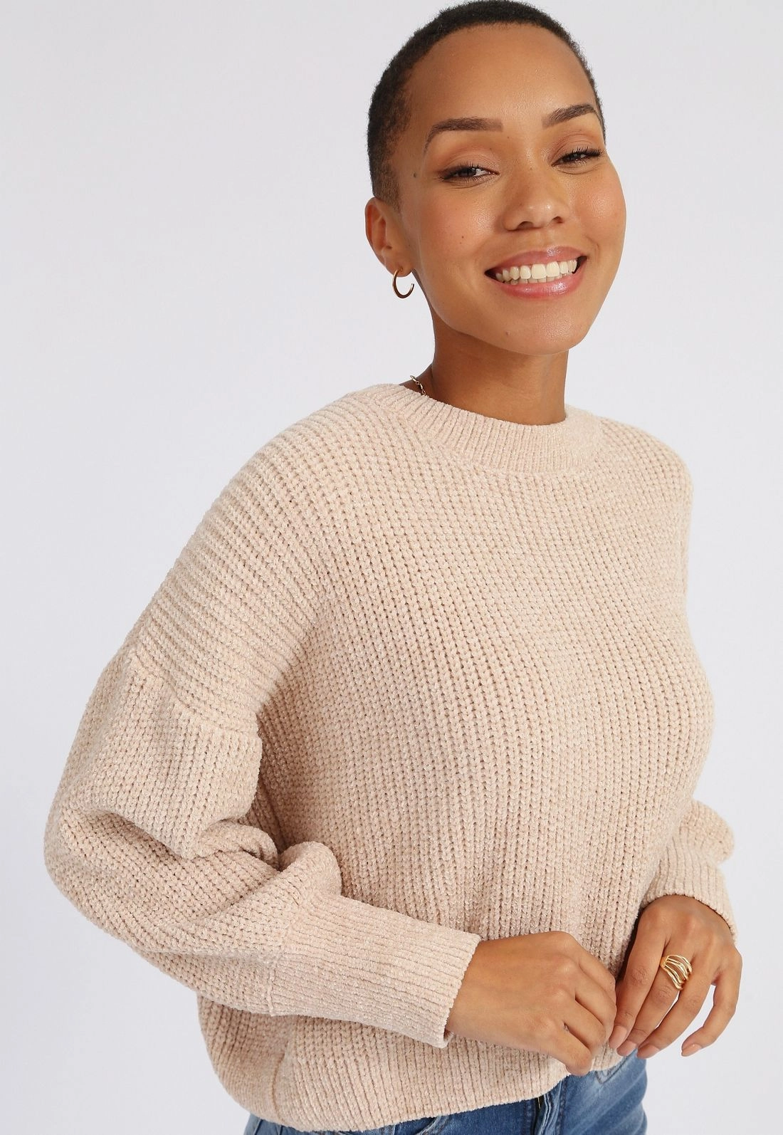Blusa Tricô Chenille Bufante